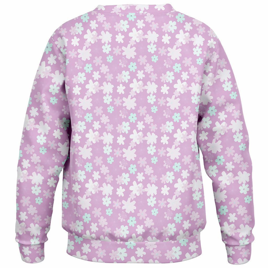Girls Lavender Purple Floral Sweatshirt – Ultra Soft & Stretchy, Cozy Fleece or Lightweight Sports Fabric Sweatshirt – Ultra Soft & Stretchy, Cozy Fleece or Lightweight Sports Fabric