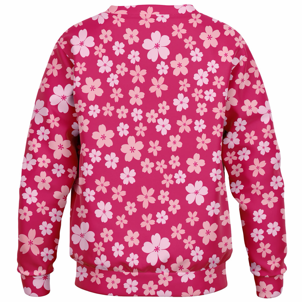 Girls Bright Pink Cherry Blossom Sweatshirt – Ultra Soft & Stretchy, Cozy Fleece or Lightweight Sports Fabric Sweatshirt – Ultra Soft & Stretchy, Cozy Fleece or Lightweight Sports Fabric