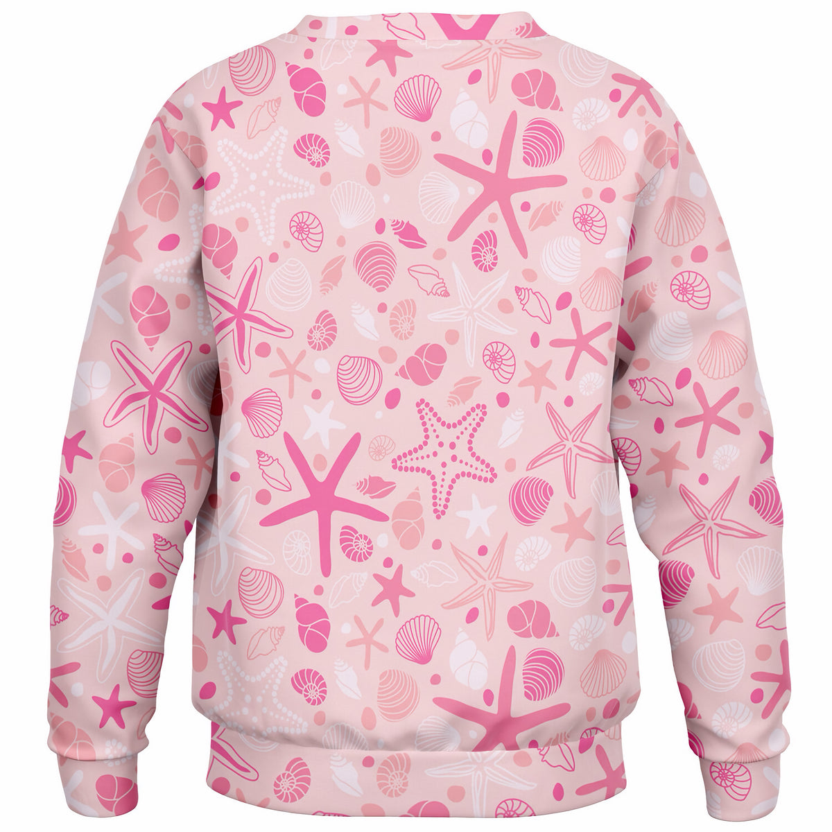 Girls Pink Starfish and Seashells Sweatshirt – Ultra Soft & Stretchy, Cozy Fleece or Lightweight Sports Fabric Sweatshirt – Ultra Soft & Stretchy, Cozy Fleece or Lightweight Sports Fabric