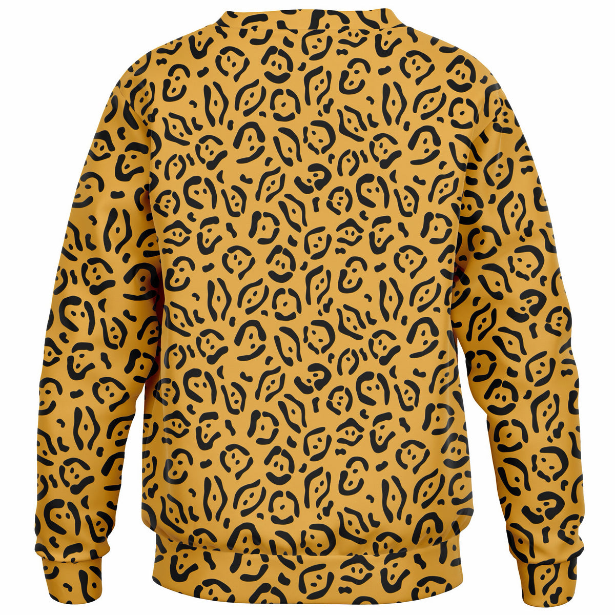 Kids Mustard Yellow Leopard Print Sweatshirt – Ultra Soft & Stretchy, Cozy Fleece or Lightweight Sports Fabric Sweatshirt – Ultra Soft & Stretchy, Cozy Fleece or Lightweight Sports Fabric
