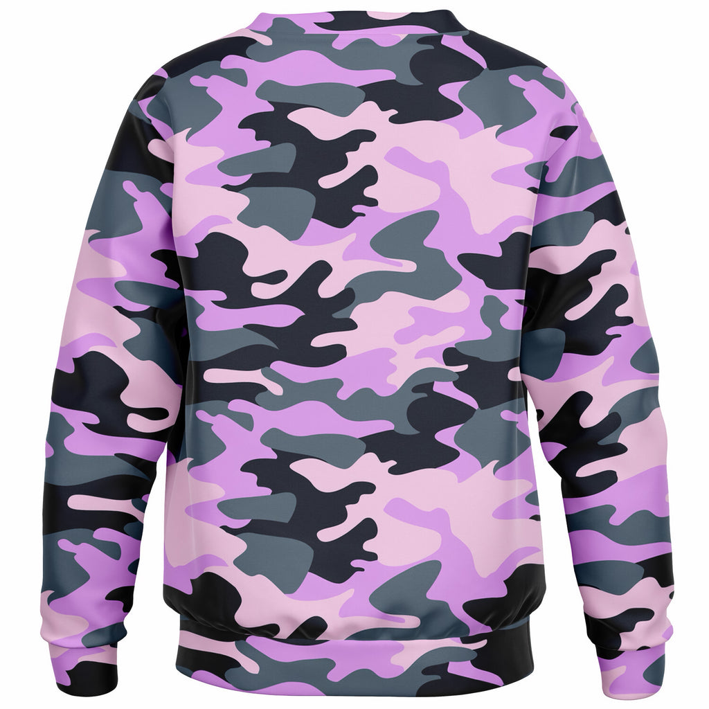 Kids Purple Camouflage Sweatshirt – Ultra Soft & Stretchy, Cozy Fleece or Lightweight Sports Fabric Sweatshirt – Ultra Soft & Stretchy, Cozy Fleece or Lightweight Sports Fabric