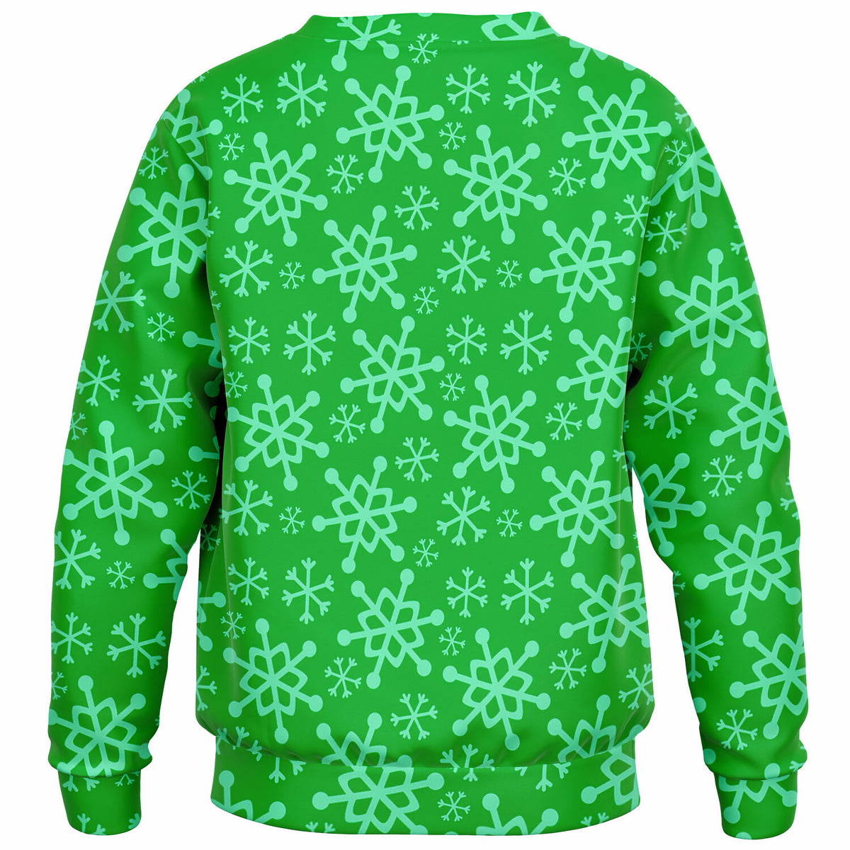 Kids Green Snowflake Christmas Sweatshirt – Ultra Soft & Stretchy, Cozy Fleece or Lightweight Sports Fabric Sweatshirt – Ultra Soft & Stretchy, Cozy Fleece or Lightweight Sports Fabric