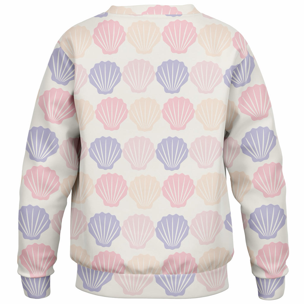Girls Pastel Seashell Sweatshirt – Ultra Soft & Stretchy, Cozy Fleece or Lightweight Sports Fabric Sweatshirt – Ultra Soft & Stretchy, Cozy Fleece or Lightweight Sports Fabric