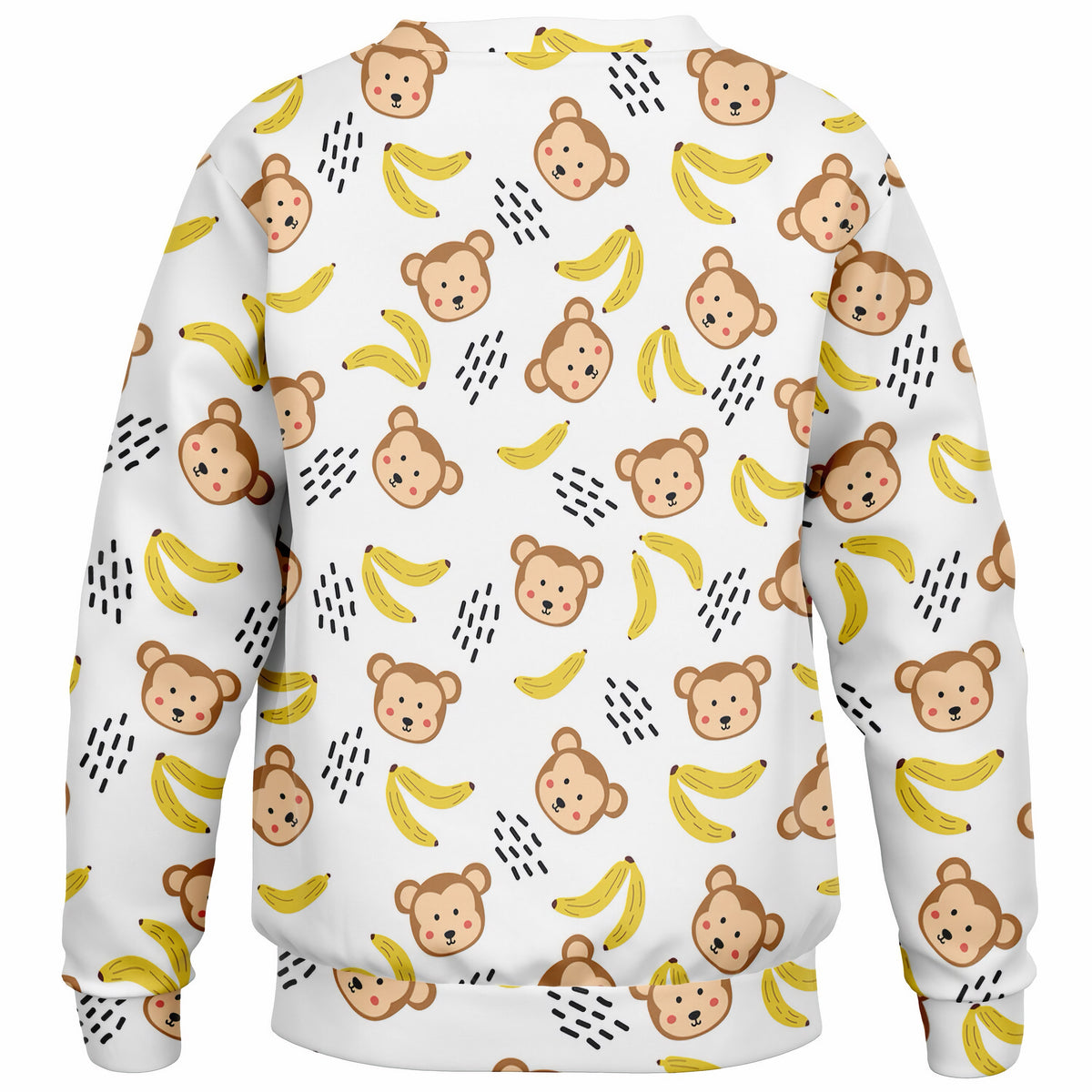 Kids Cute Monkey & Banana Sweatshirt – Ultra Soft & Stretchy, Cozy Fleece or Lightweight Sports Fabric Sweatshirt – Ultra Soft & Stretchy, Cozy Fleece or Lightweight Sports Fabric