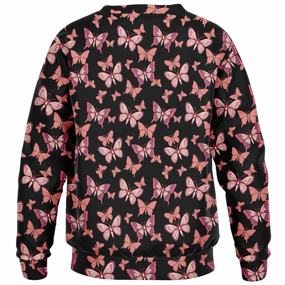 Girls Vibrant Pink Butterfly Sweatshirt – Ultra Soft & Stretchy, Cozy Fleece or Lightweight Sports Fabric Sweatshirt – Ultra Soft & Stretchy, Cozy Fleece or Lightweight Sports Fabric