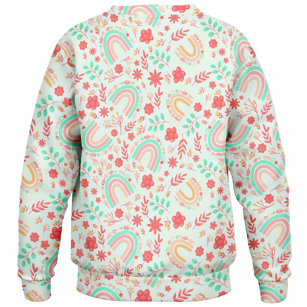 Kids Boho Rainbow Sweatshirt – Ultra Soft & Stretchy, Cozy Fleece or Lightweight Sports Fabric Sweatshirt – Ultra Soft & Stretchy, Cozy Fleece or Lightweight Sports Fabric