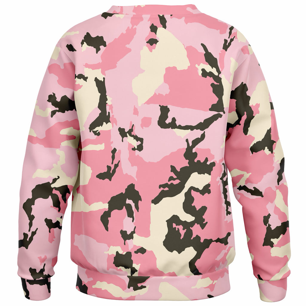 Girls Classic Pink Camouflage Sweatshirt – Ultra Soft & Stretchy, Cozy Fleece or Lightweight Sports Fabric Sweatshirt – Ultra Soft & Stretchy, Cozy Fleece or Lightweight Sports Fabric