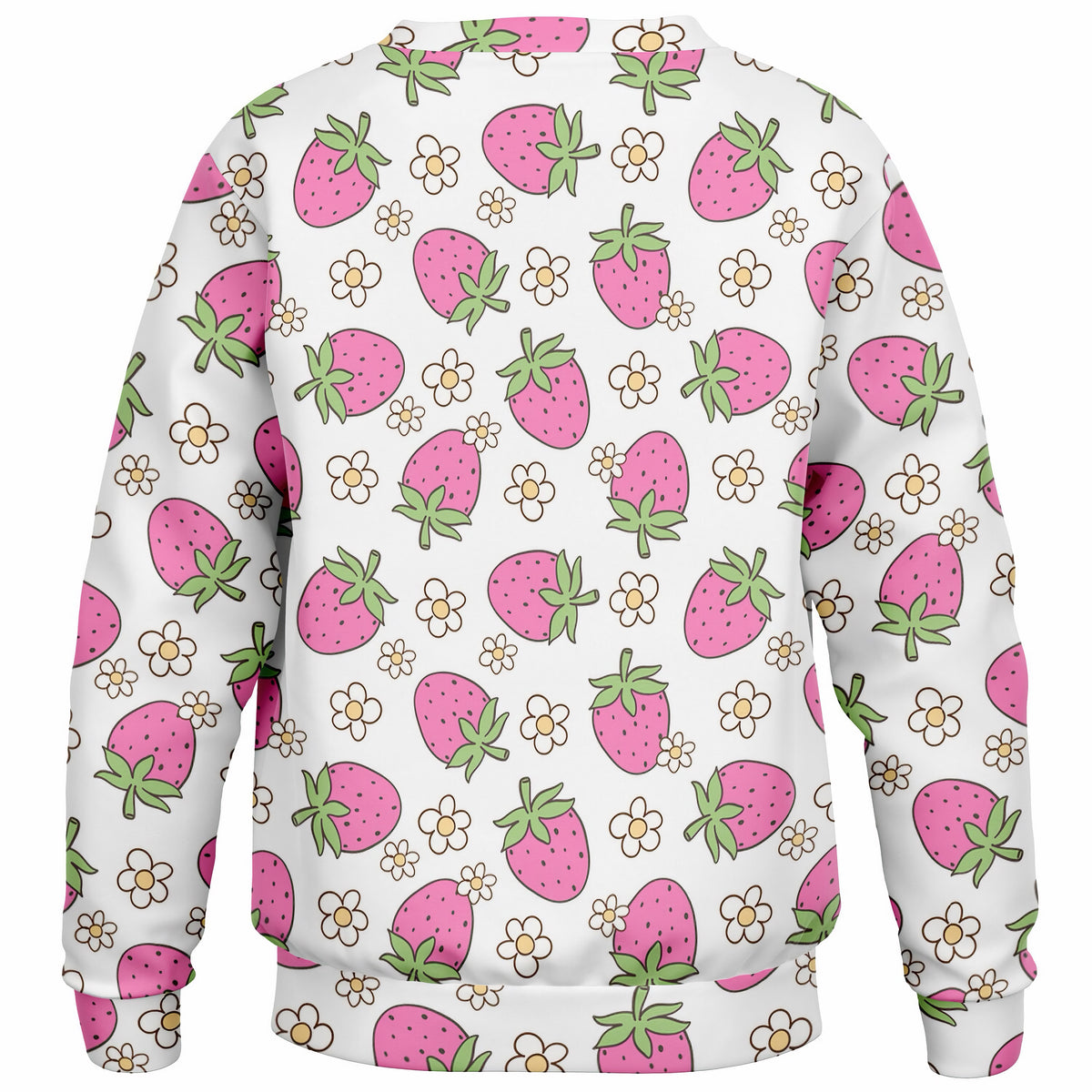 Girls Pink Strawberry Sweatshirt – Ultra Soft & Stretchy, Cozy Fleece or Lightweight Sports Fabric Sweatshirt – Ultra Soft & Stretchy, Cozy Fleece or Lightweight Sports Fabric