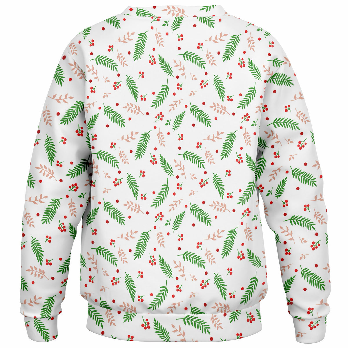 Kids Christmas Greenery and Red Berry Sweatshirt – Ultra Soft & Stretchy, Cozy Fleece or Lightweight Sports Fabric Sweatshirt – Ultra Soft & Stretchy, Cozy Fleece or Lightweight Sports Fabric