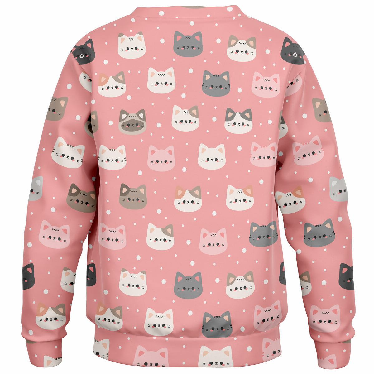 Girls Pink Cat Sweatshirt – Ultra Soft & Stretchy, Cozy Fleece or Lightweight Sports Fabric Sweatshirt – Ultra Soft & Stretchy, Cozy Fleece or Lightweight Sports Fabric