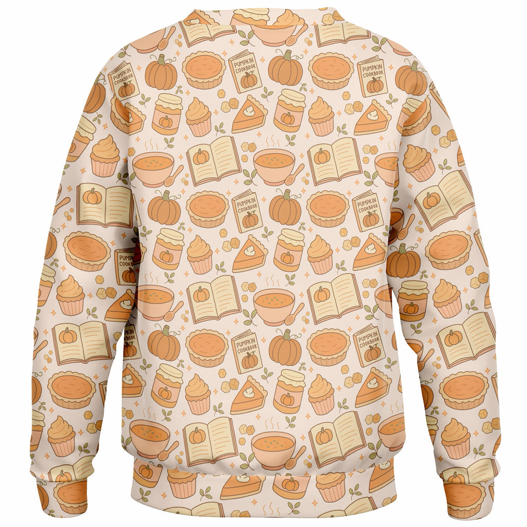 Kids Pumpkin Pie Themed Sweatshirt – Ultra Soft & Stretchy, Cozy Fleece or Lightweight Sports Fabric Sweatshirt – Ultra Soft & Stretchy, Cozy Fleece or Lightweight Sports Fabric