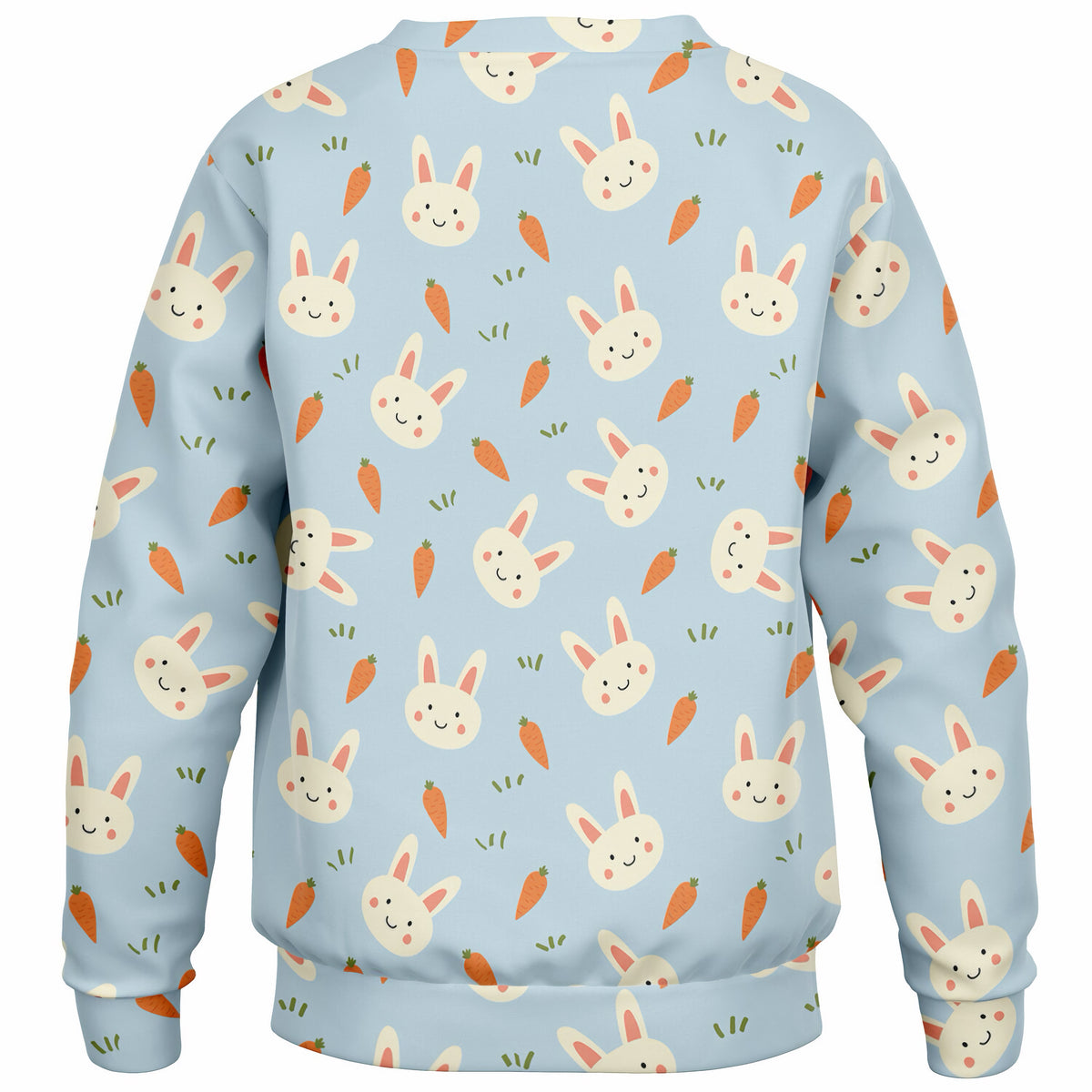Kids Cute Bunny & Carrot Sweatshirt – Ultra Soft & Stretchy, Cozy Fleece or Lightweight Sports Fabric Sweatshirt – Ultra Soft & Stretchy, Cozy Fleece or Lightweight Sports Fabric