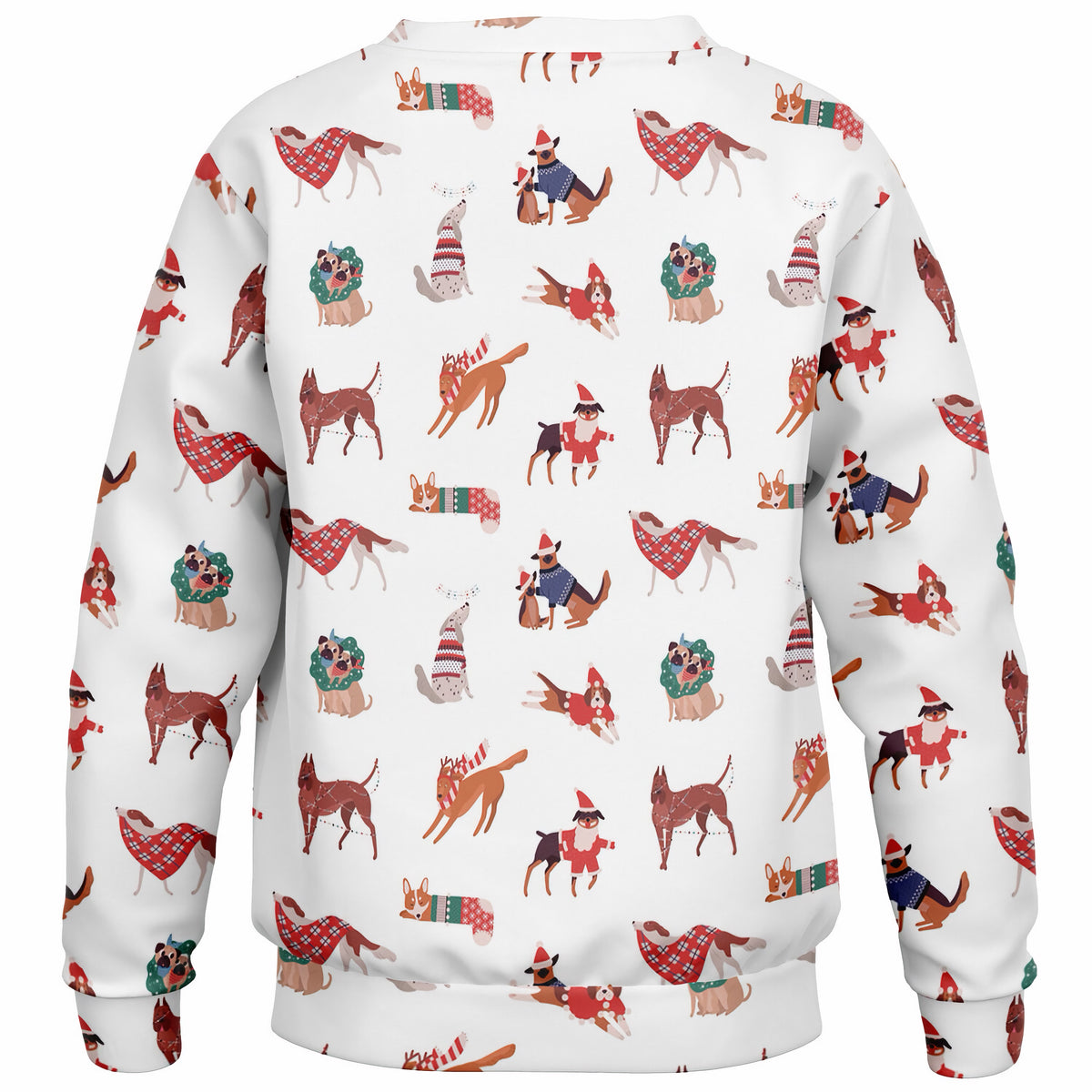 Kids Christmas Dogs Sweatshirt – Ultra Soft & Stretchy, Cozy Fleece or Lightweight Sports Fabric Sweatshirt – Ultra Soft & Stretchy, Cozy Fleece or Lightweight Sports Fabric