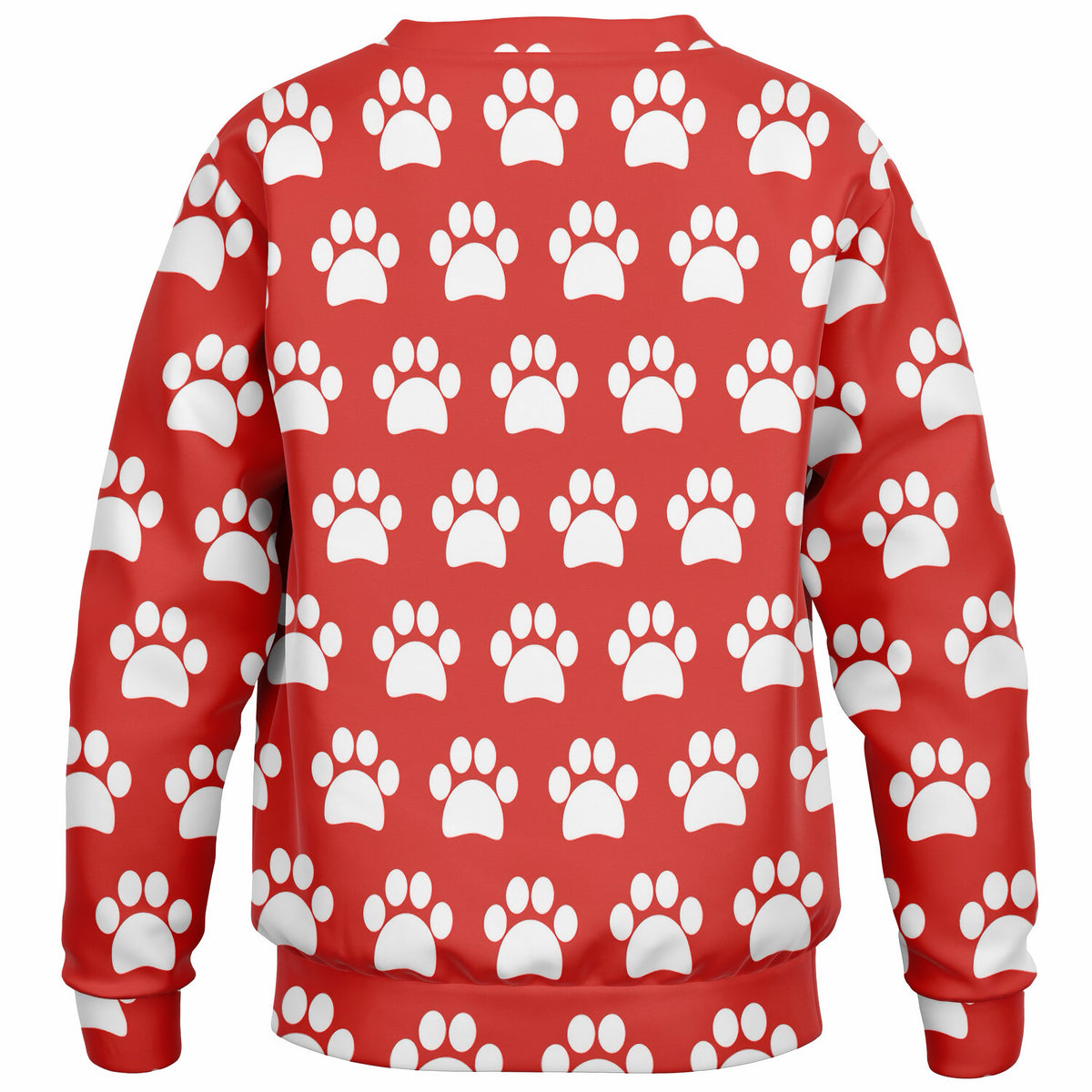 Kids Red Paw Print Sweatshirt – Ultra Soft & Stretchy, Cozy Fleece or Lightweight Sports Fabric Sweatshirt – Ultra Soft & Stretchy, Cozy Fleece or Lightweight Sports Fabric