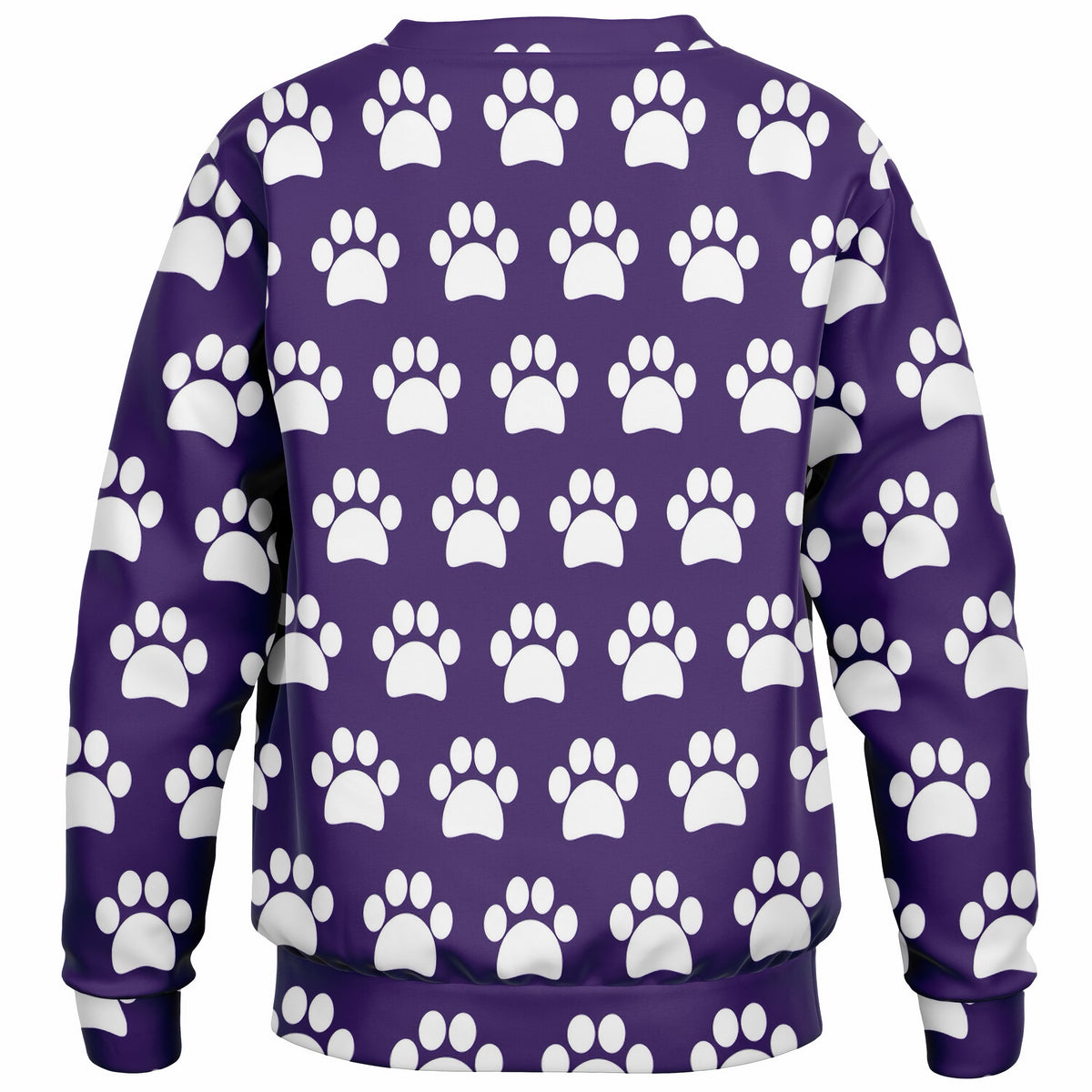 Kids Dark Purple Paw Print Sweatshirt – Ultra Soft & Stretchy, Cozy Fleece or Lightweight Sports Fabric Sweatshirt – Ultra Soft & Stretchy, Cozy Fleece or Lightweight Sports Fabric