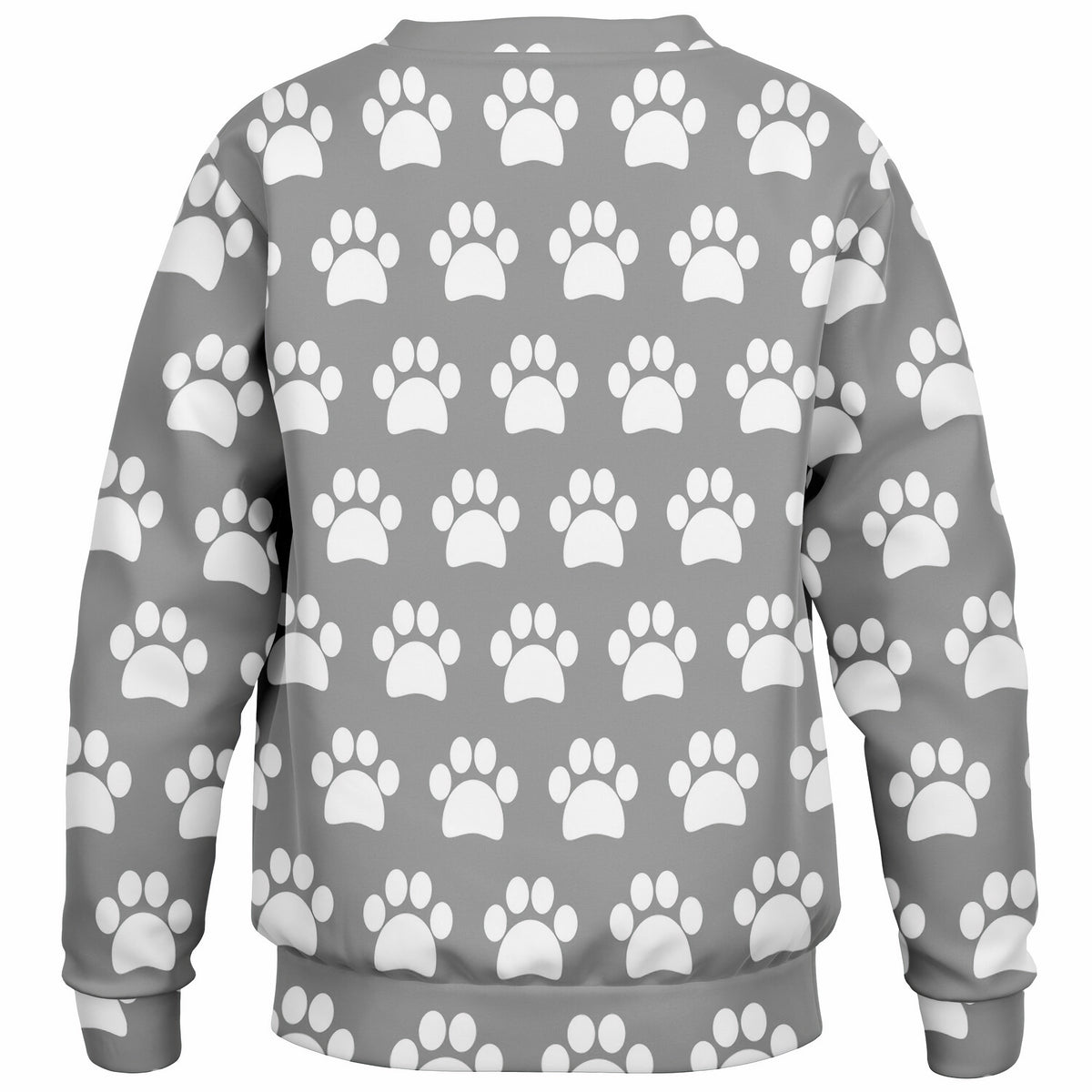 Kids Gray Paw Print Sweatshirt – Ultra Soft & Stretchy, Cozy Fleece or Lightweight Sports Fabric Sweatshirt – Ultra Soft & Stretchy, Cozy Fleece or Lightweight Sports Fabric
