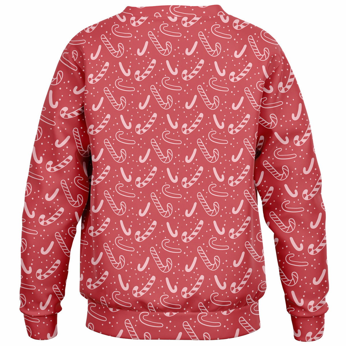 Girls Red Candy Cane Christmas Sweatshirt – Ultra Soft & Stretchy, Cozy Fleece or Lightweight Sports Fabric Sweatshirt – Ultra Soft & Stretchy, Cozy Fleece or Lightweight Sports Fabric