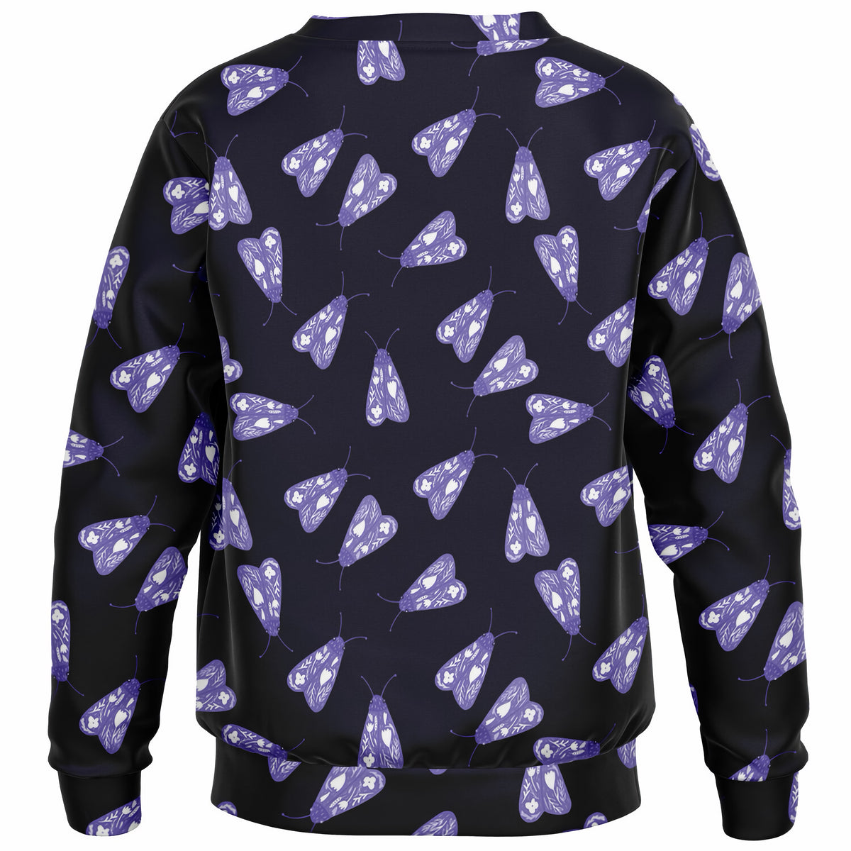 Kids Purple Floral Moth Sweatshirt – Ultra Soft & Stretchy, Cozy Fleece or Lightweight Sports Fabric Sweatshirt – Ultra Soft & Stretchy, Cozy Fleece or Lightweight Sports Fabric