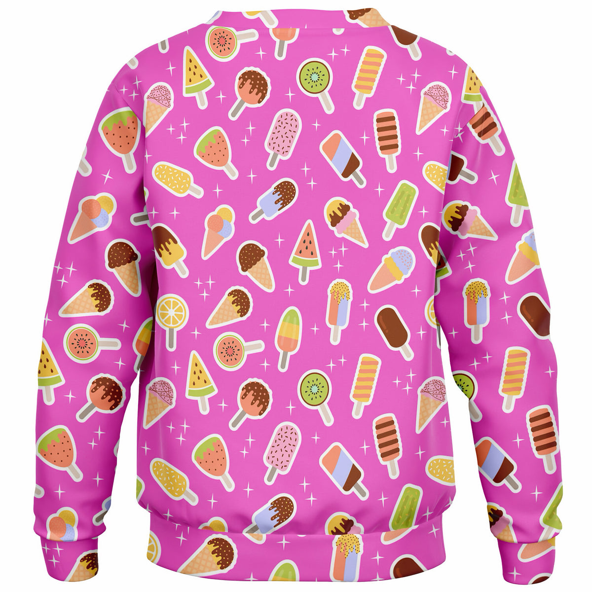 Kids Pink Ice Cream Sweatshirt – Ultra Soft & Stretchy, Cozy Fleece or Lightweight Sports Fabric Sweatshirt – Ultra Soft & Stretchy, Cozy Fleece or Lightweight Sports Fabric