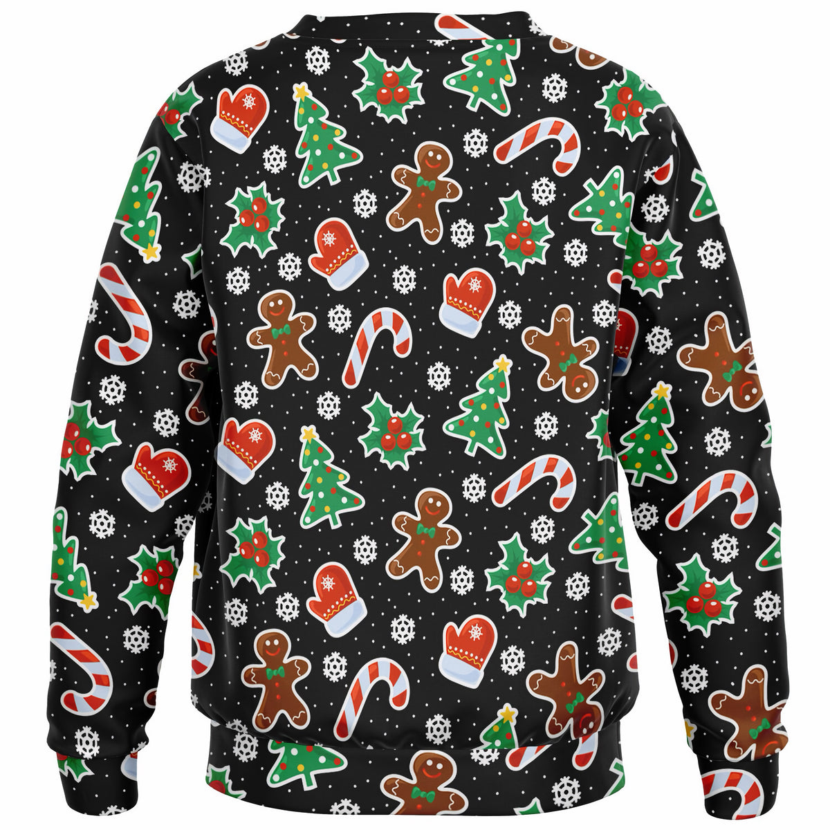 Kids Black Gingerbread Christmas Sweatshirt – Ultra Soft & Stretchy, Cozy Fleece or Lightweight Sports Fabric Sweatshirt – Ultra Soft & Stretchy, Cozy Fleece or Lightweight Sports Fabric