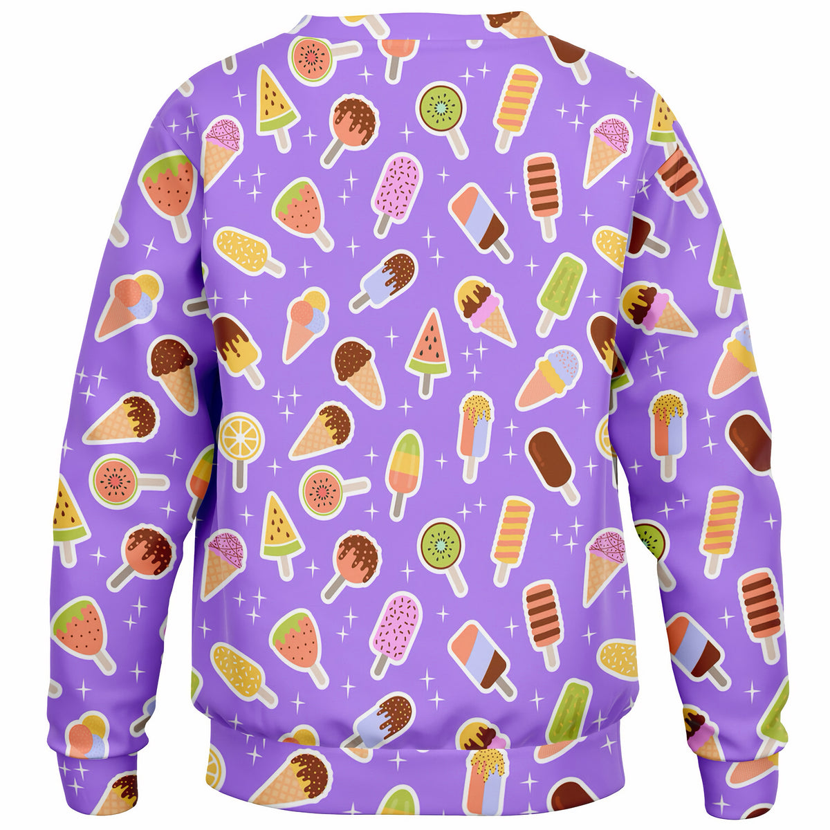 Kids Purple Ice Cream Sweatshirt – Ultra Soft & Stretchy, Cozy Fleece or Lightweight Sports Fabric Sweatshirt – Ultra Soft & Stretchy, Cozy Fleece or Lightweight Sports Fabric