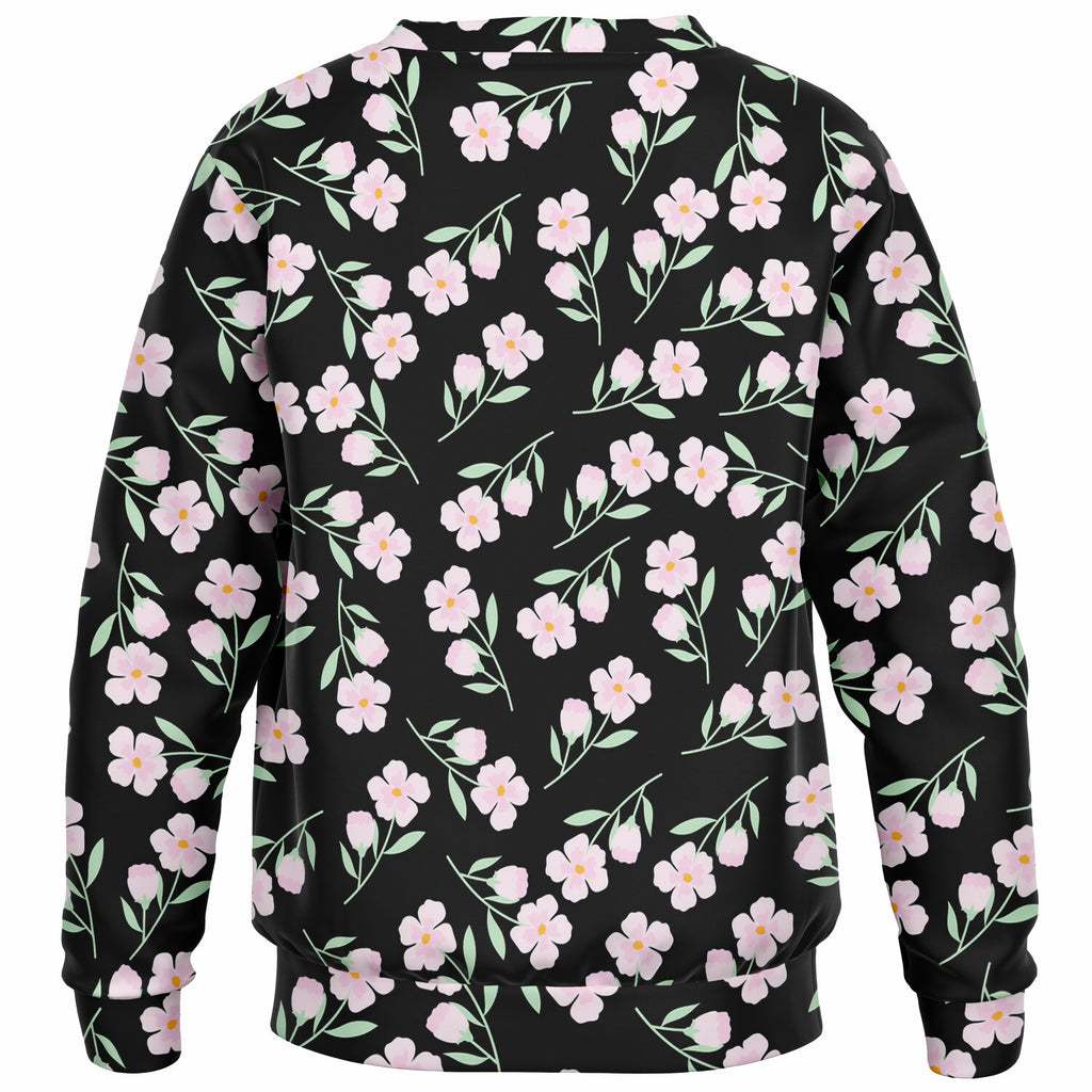 Girls Blush Pink Floral Sweatshirt – Ultra Soft & Stretchy, Cozy Fleece or Lightweight Sports Fabric Sweatshirt – Ultra Soft & Stretchy, Cozy Fleece or Lightweight Sports Fabric