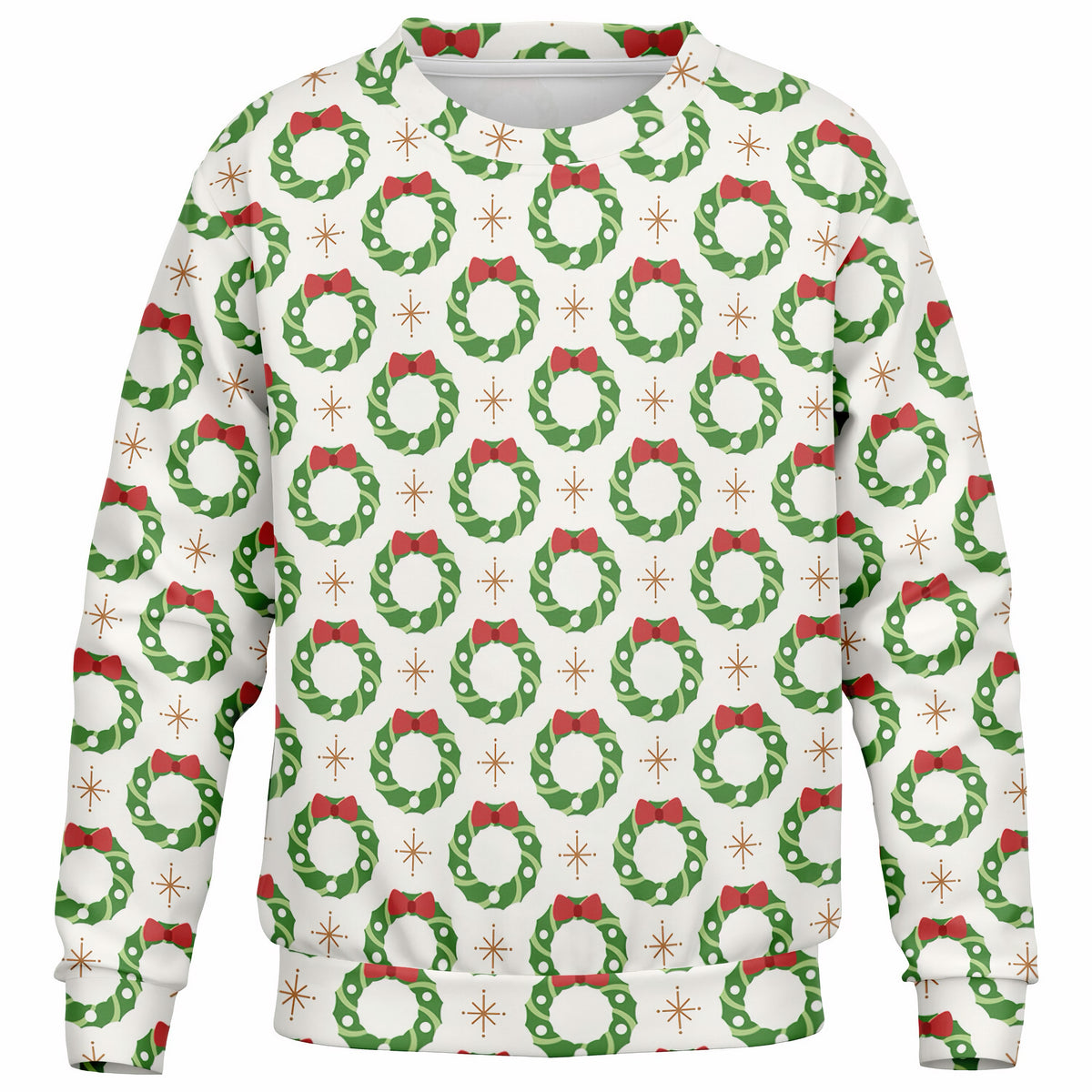 Kids Christmas Wreath Sweatshirt – Ultra Soft & Stretchy, Cozy Fleece or Lightweight Sports Fabric Sweatshirt – Ultra Soft & Stretchy, Cozy Fleece or Lightweight Sports Fabric