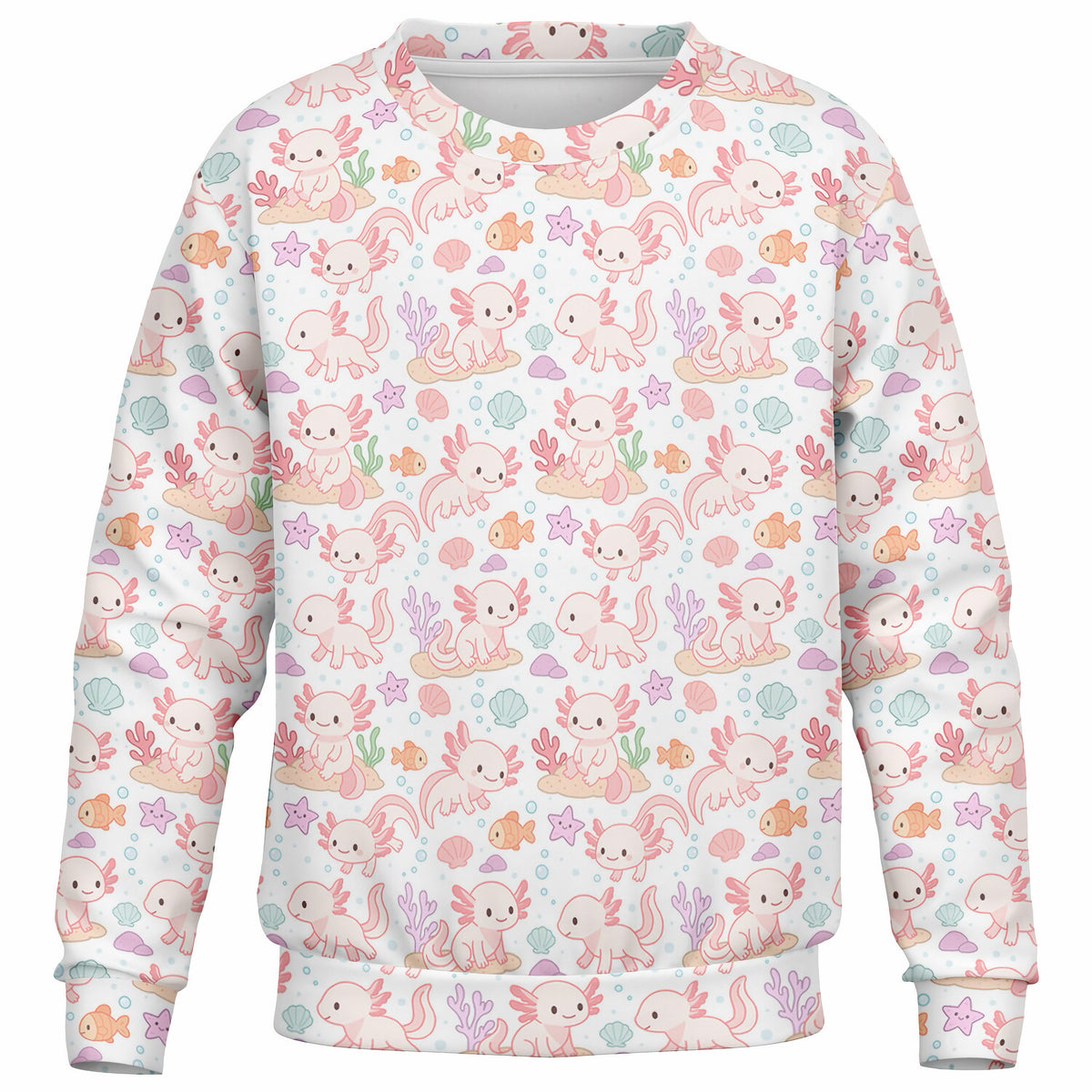 Girls Axolotl Sweatshirt – Ultra Soft & Stretchy, Cozy Fleece or Lightweight Sports Fabric Sweatshirt – Ultra Soft & Stretchy, Cozy Fleece or Lightweight Sports Fabric