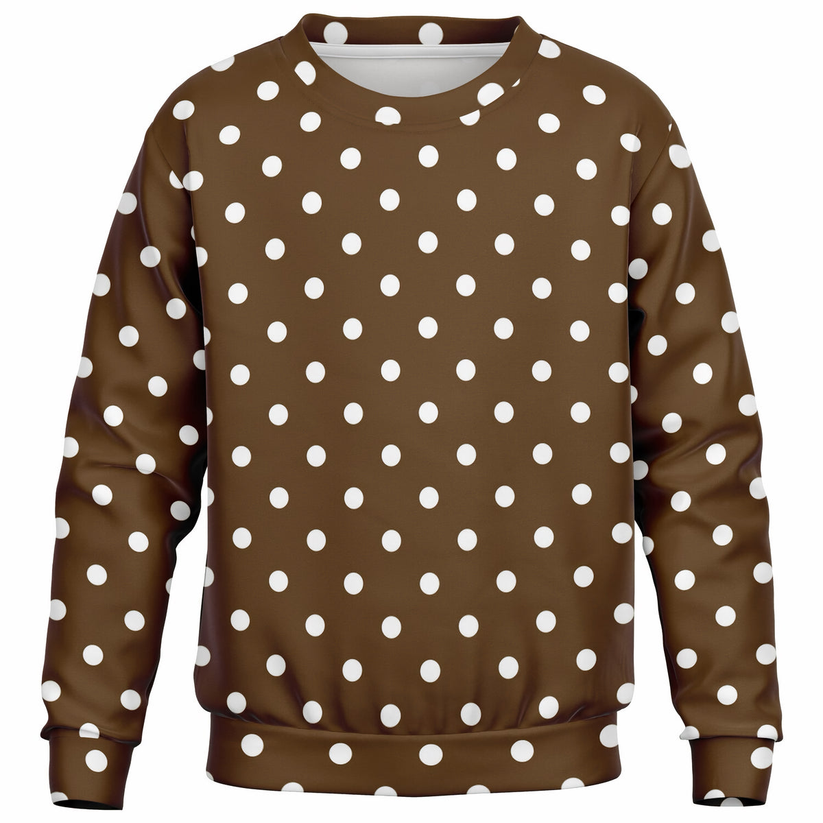 Kids Brown Polka Dot Sweatshirt – Ultra Soft & Stretchy, Cozy Fleece or Lightweight Sports Fabric Sweatshirt – Ultra Soft & Stretchy, Cozy Fleece or Lightweight Sports Fabric