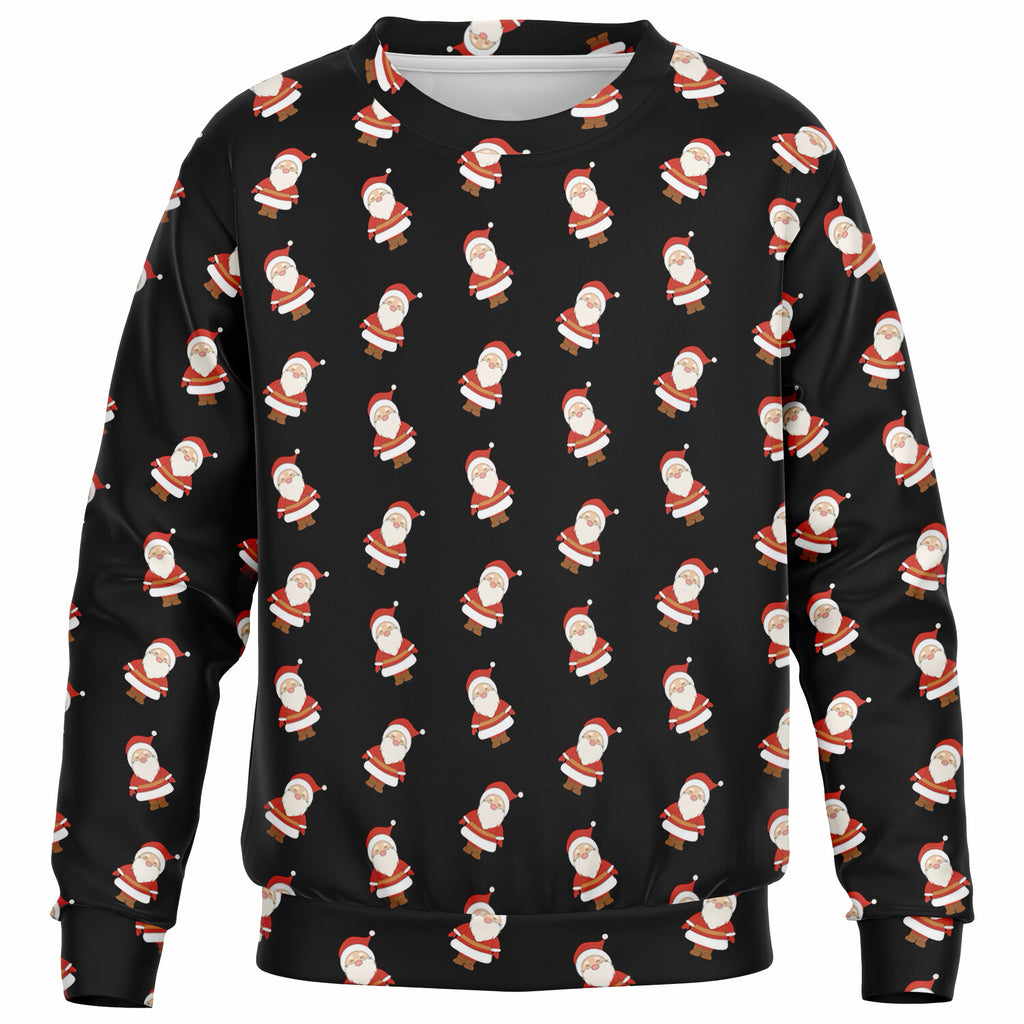 Kids Santa Claus Christmas Sweatshirt – Ultra Soft & Stretchy, Cozy Fleece or Lightweight Sports Fabric Sweatshirt – Ultra Soft & Stretchy, Cozy Fleece or Lightweight Sports Fabric