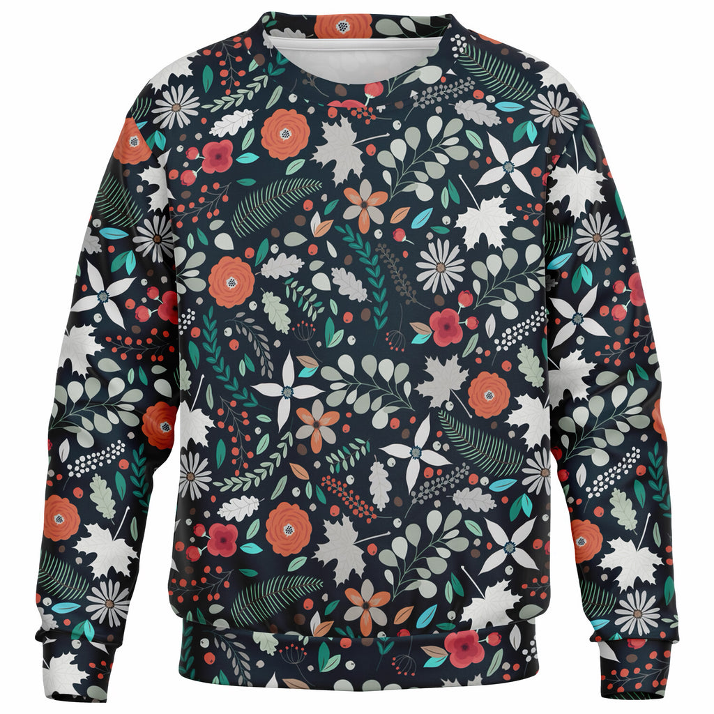 Girls Dark Floral Sweatshirt – Ultra Soft & Stretchy, Cozy Fleece or Lightweight Sports Fabric Sweatshirt – Ultra Soft & Stretchy, Cozy Fleece or Lightweight Sports Fabric