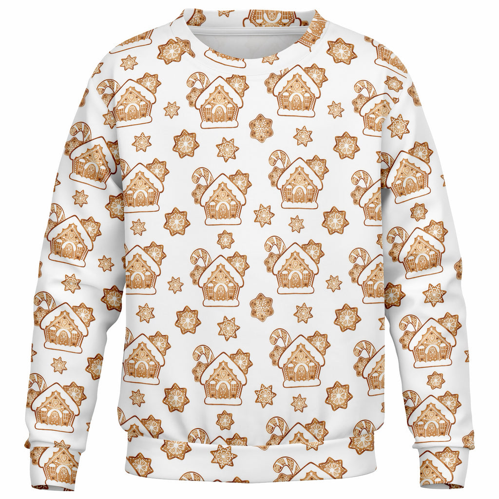 Kids Christmas Gingerbread House Sweatshirt – Ultra Soft & Stretchy, Cozy Fleece or Lightweight Sports Fabric Sweatshirt – Ultra Soft & Stretchy, Cozy Fleece or Lightweight Sports Fabric