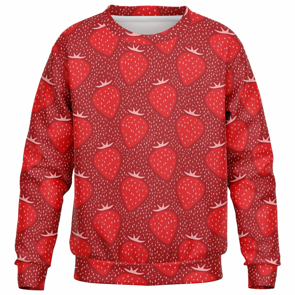 Kids Strawberry Sweatshirt – Ultra Soft & Stretchy, Cozy Fleece or Lightweight Sports Fabric Sweatshirt – Ultra Soft & Stretchy, Cozy Fleece or Lightweight Sports Fabric