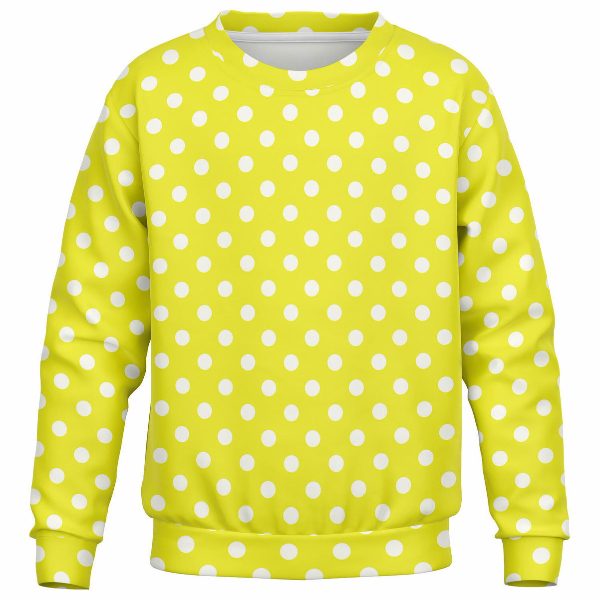 Kids Yellow Polka Dot Sweatshirt – Ultra Soft & Stretchy, Cozy Fleece or Lightweight Sports Fabric Sweatshirt – Ultra Soft & Stretchy, Cozy Fleece or Lightweight Sports Fabric