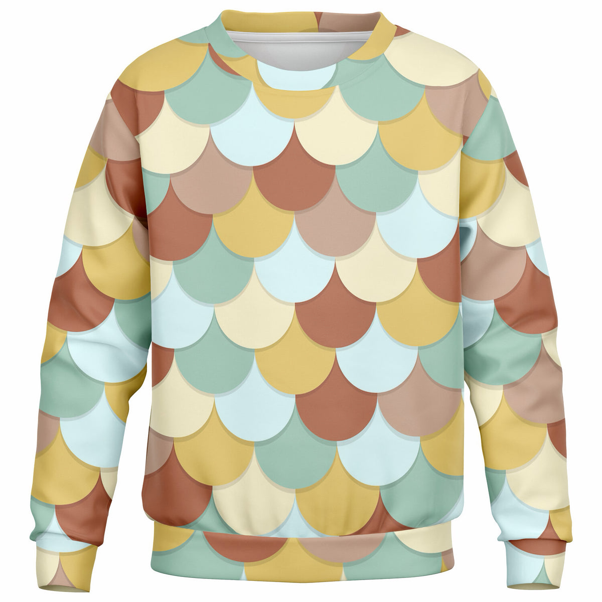 Girls Aqua Mermaid Scales Sweatshirt – Ultra Soft & Stretchy, Cozy Fleece or Lightweight Sports Fabric Sweatshirt – Ultra Soft & Stretchy, Cozy Fleece or Lightweight Sports Fabric