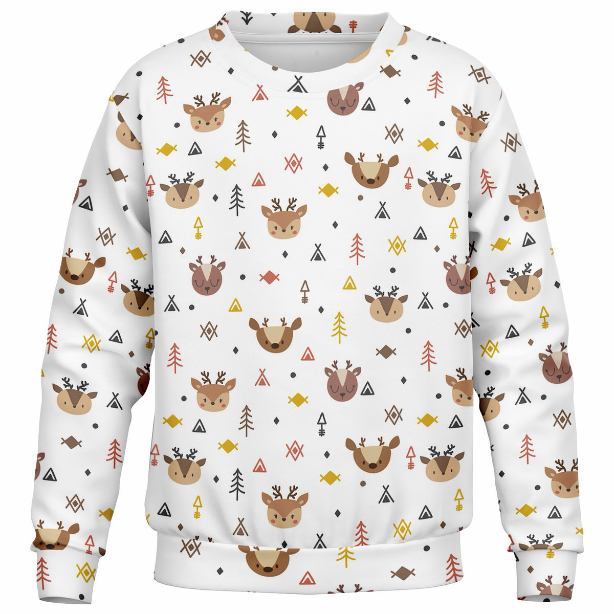 Kids Cute Woodland Reindeer Sweatshirt – Ultra Soft & Stretchy, Cozy Fleece or Lightweight Sports Fabric Sweatshirt – Ultra Soft & Stretchy, Cozy Fleece or Lightweight Sports Fabric