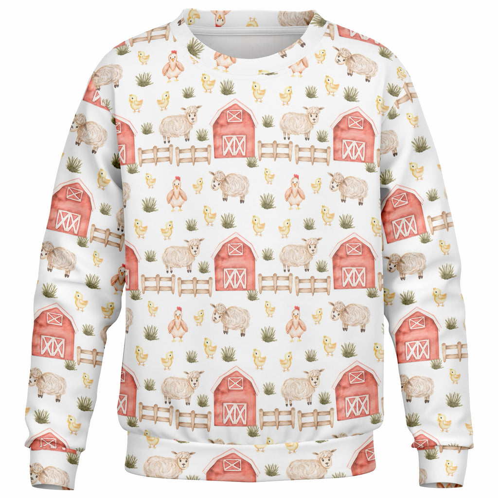 Kids Farm Animal Sweatshirt – Ultra Soft & Stretchy, Cozy Fleece or Lightweight Sports Fabric Sweatshirt – Ultra Soft & Stretchy, Cozy Fleece or Lightweight Sports Fabric