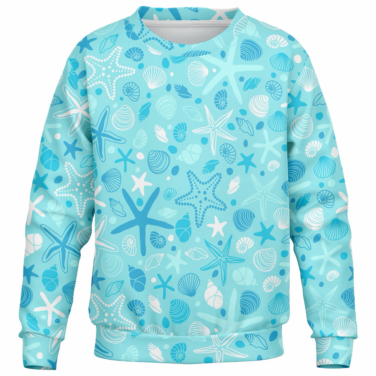 Kids Starfish and Seashells Sweatshirt – Ultra Soft & Stretchy, Cozy Fleece or Lightweight Sports Fabric Sweatshirt – Ultra Soft & Stretchy, Cozy Fleece or Lightweight Sports Fabric