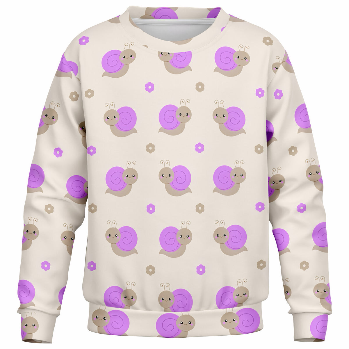 Girls Purple Snail Sweatshirt – Ultra Soft & Stretchy, Cozy Fleece or Lightweight Sports Fabric Sweatshirt – Ultra Soft & Stretchy, Cozy Fleece or Lightweight Sports Fabric