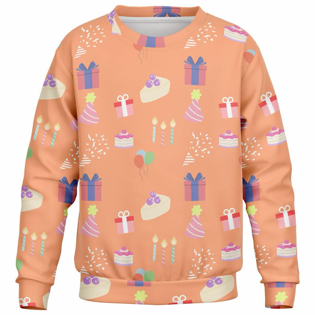 Kids Birthday Party Orange Sweatshirt – Ultra Soft & Stretchy, Cozy Fleece or Lightweight Sports Fabric Sweatshirt – Ultra Soft & Stretchy, Cozy Fleece or Lightweight Sports Fabric
