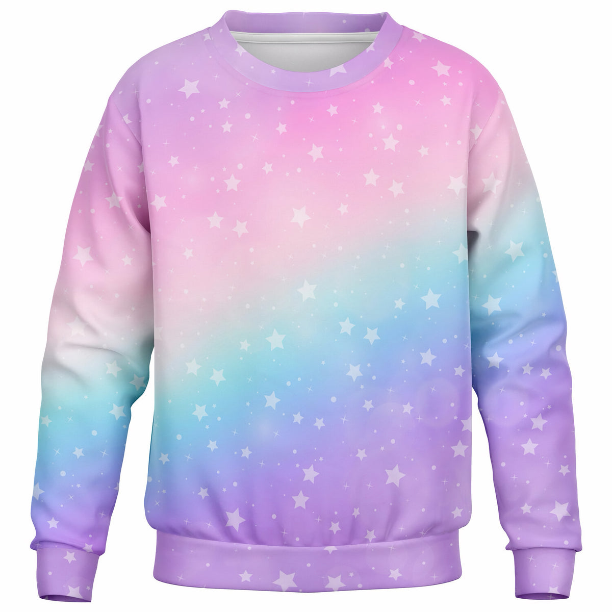 Girls Rainbow Stars Sweatshirt – Ultra Soft & Stretchy, Cozy Fleece or Lightweight Sports Fabric Sweatshirt – Ultra Soft & Stretchy, Cozy Fleece or Lightweight Sports Fabric