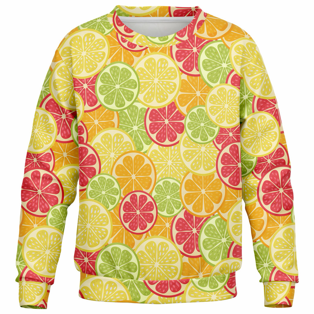 Kids Citrus Fruit Sweatshirt – Ultra Soft & Stretchy, Cozy Fleece or Lightweight Sports Fabric Sweatshirt – Ultra Soft & Stretchy, Cozy Fleece or Lightweight Sports Fabric