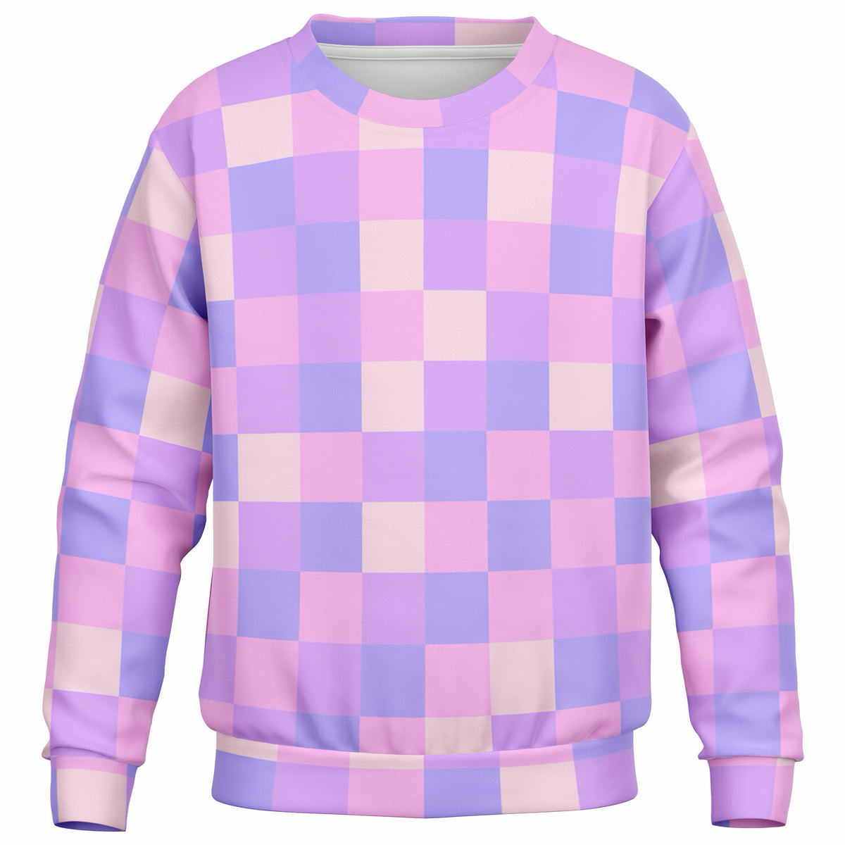 Girls Pink & Purple Plaid Sweatshirt – Ultra Soft & Stretchy, Cozy Fleece or Lightweight Sports Fabric Sweatshirt – Ultra Soft & Stretchy, Cozy Fleece or Lightweight Sports Fabric