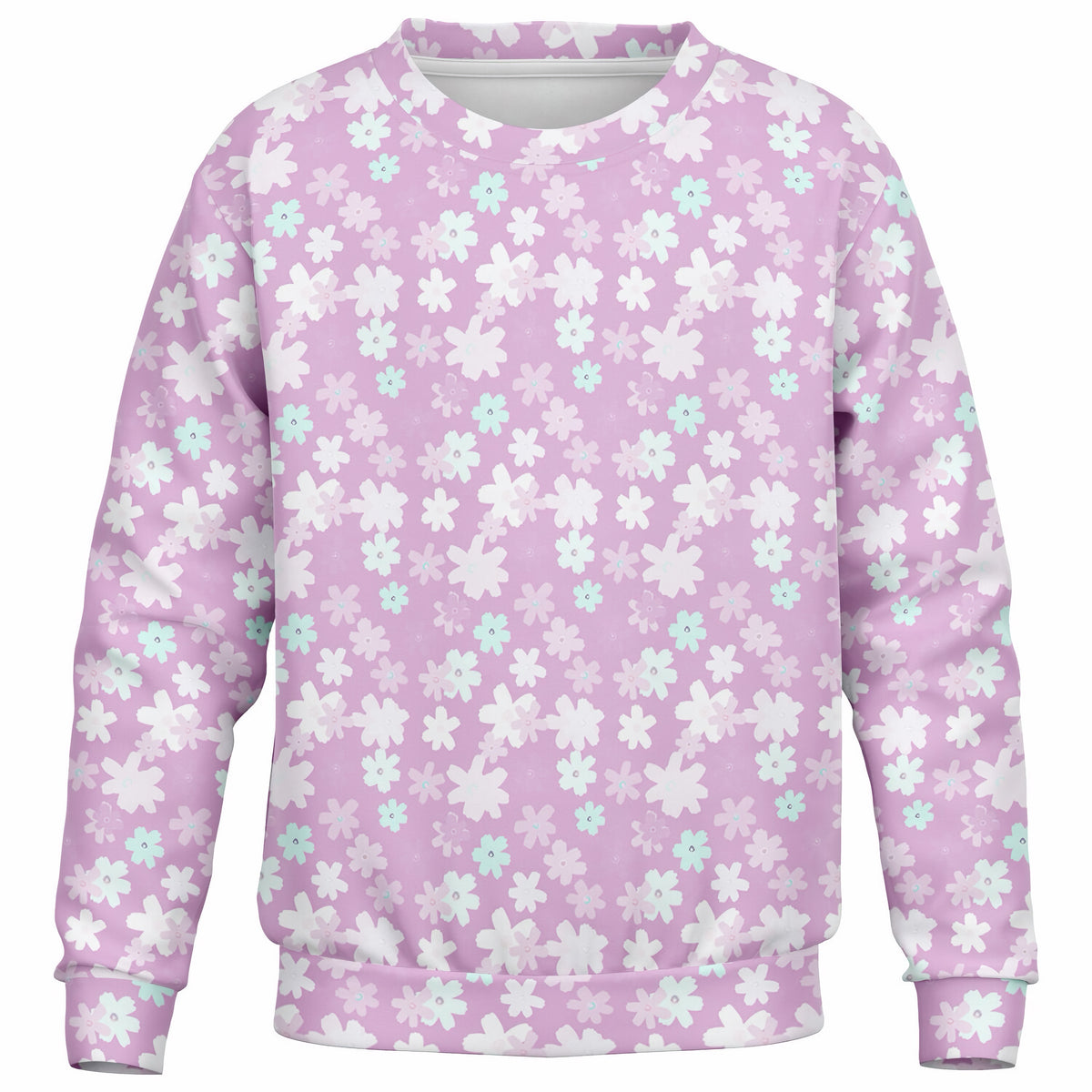 Girls Lavender Purple Floral Sweatshirt – Ultra Soft & Stretchy, Cozy Fleece or Lightweight Sports Fabric Sweatshirt – Ultra Soft & Stretchy, Cozy Fleece or Lightweight Sports Fabric