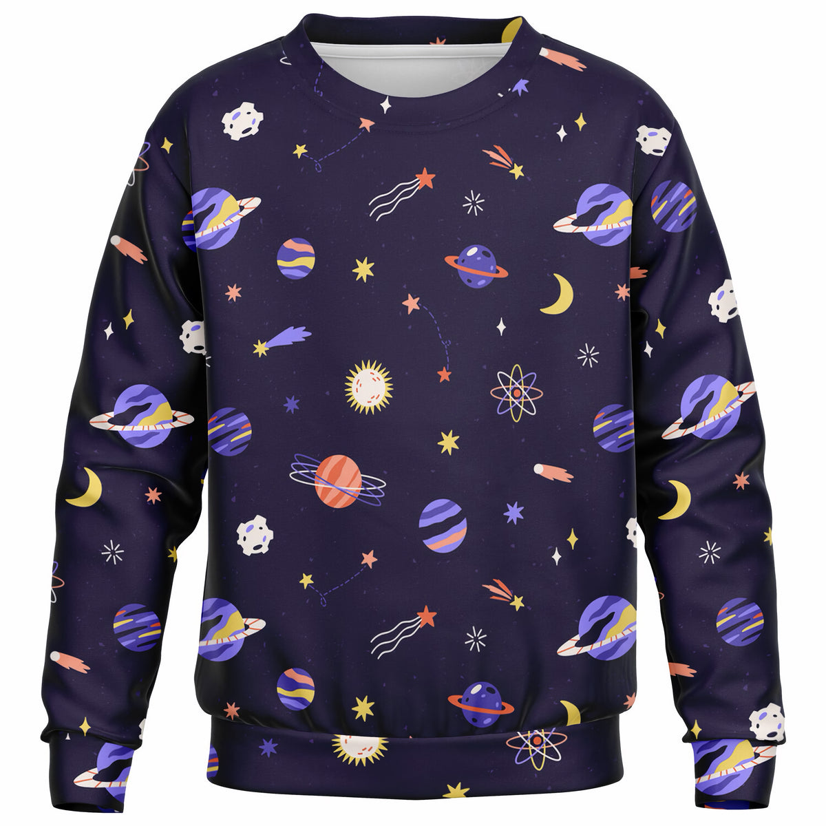 Kids Purple Outer Space Sweatshirt – Ultra Soft & Stretchy, Cozy Fleece or Lightweight Sports Fabric Sweatshirt – Ultra Soft & Stretchy, Cozy Fleece or Lightweight Sports Fabric