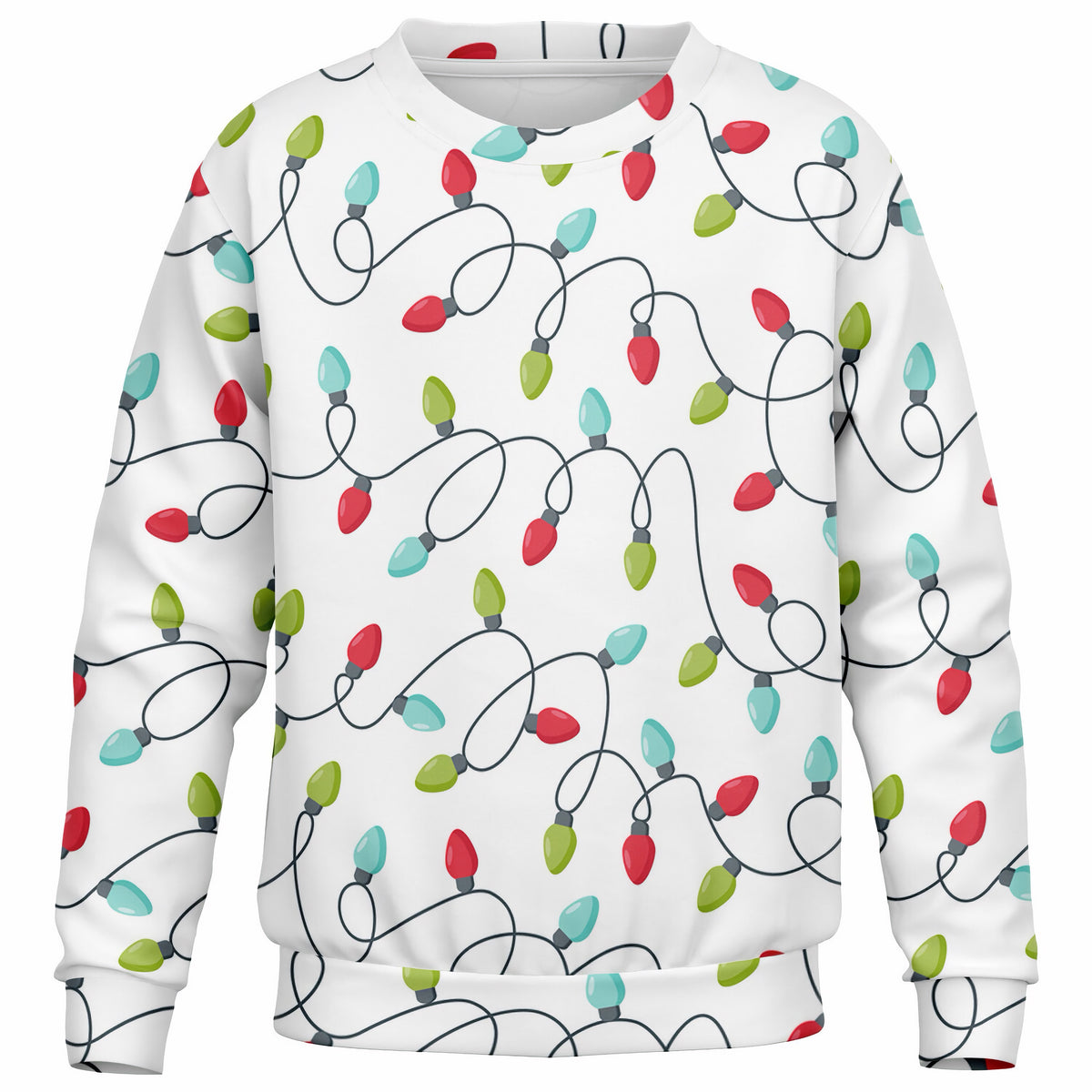 Kids Christmas Lights Sweatshirt – Ultra Soft & Stretchy, Cozy Fleece or Lightweight Sports Fabric Sweatshirt – Ultra Soft & Stretchy, Cozy Fleece or Lightweight Sports Fabric