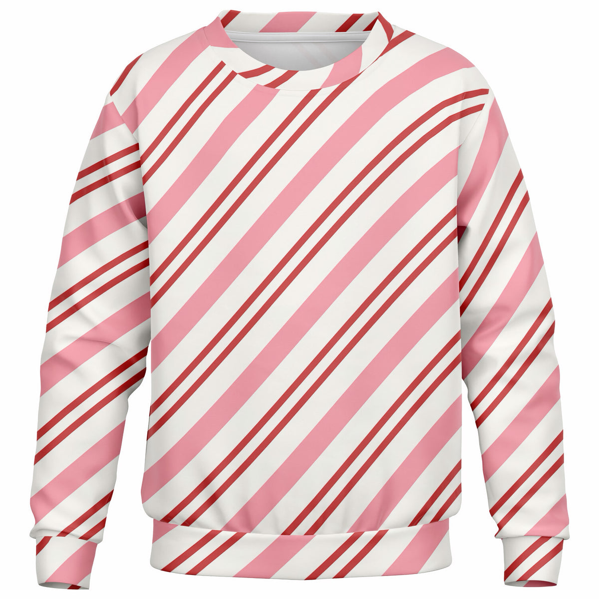 Girls Pink Candy Cane Sweatshirt – Ultra Soft & Stretchy, Cozy Fleece or Lightweight Sports Fabric Sweatshirt – Ultra Soft & Stretchy, Cozy Fleece or Lightweight Sports Fabric
