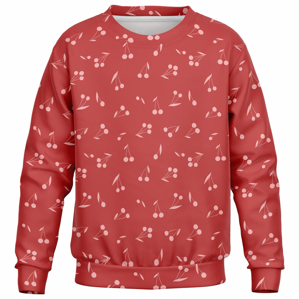 Girls Cute Cherry Sweatshirt – Ultra Soft & Stretchy, Cozy Fleece or Lightweight Sports Fabric Sweatshirt – Ultra Soft & Stretchy, Cozy Fleece or Lightweight Sports Fabric