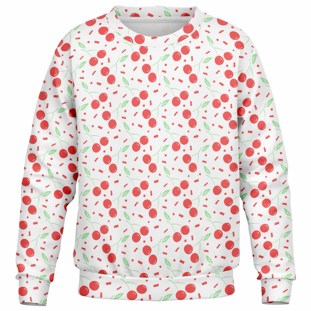 Girls Cute Cherry Sweatshirt – Ultra Soft & Stretchy, Cozy Fleece or Lightweight Sports Fabric Sweatshirt – Ultra Soft & Stretchy, Cozy Fleece or Lightweight Sports Fabric