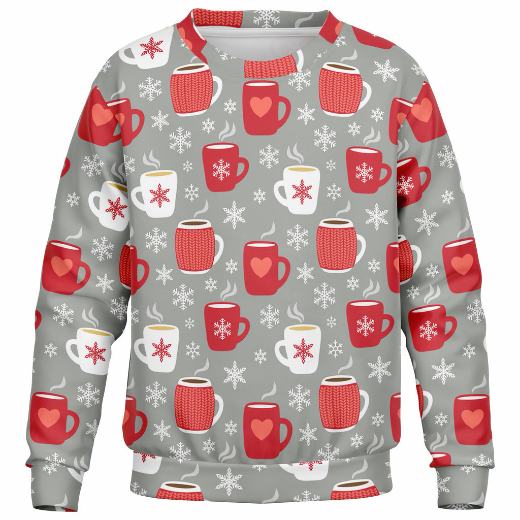 Kids Christmas Hot Cocoa Sweatshirt – Ultra Soft & Stretchy, Cozy Fleece or Lightweight Sports Fabric Sweatshirt – Ultra Soft & Stretchy, Cozy Fleece or Lightweight Sports Fabric